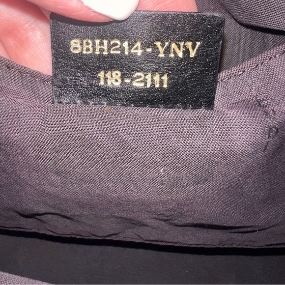 {EUC Fendi Black Zucchino Monogram Canvas Mini Tote Leather Handles Charm} - Picture 14 of 16